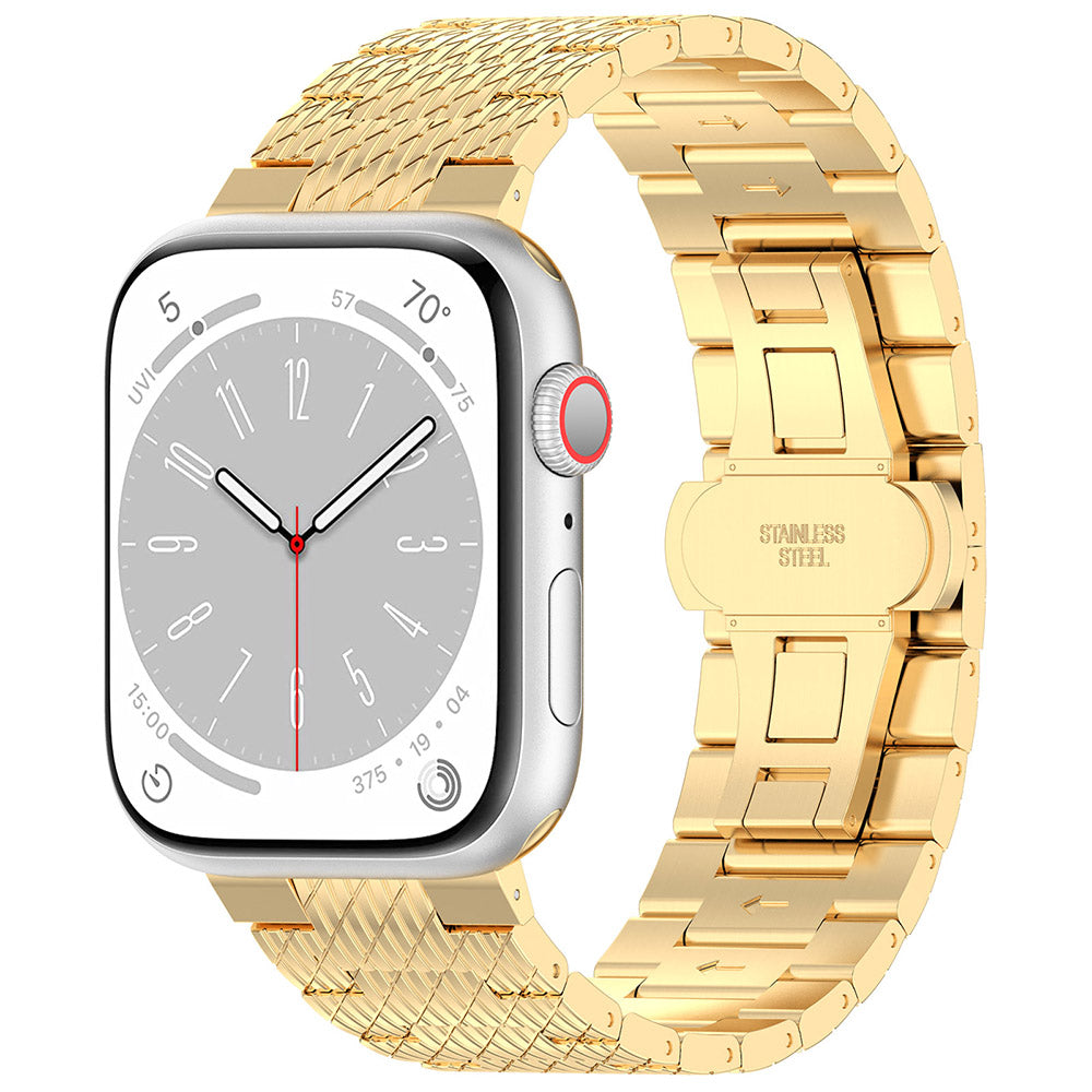 Techsuit W052 rem för Apple Watch 49mm / 46mm / 45mm / 44mm / 42mm Series, Guld