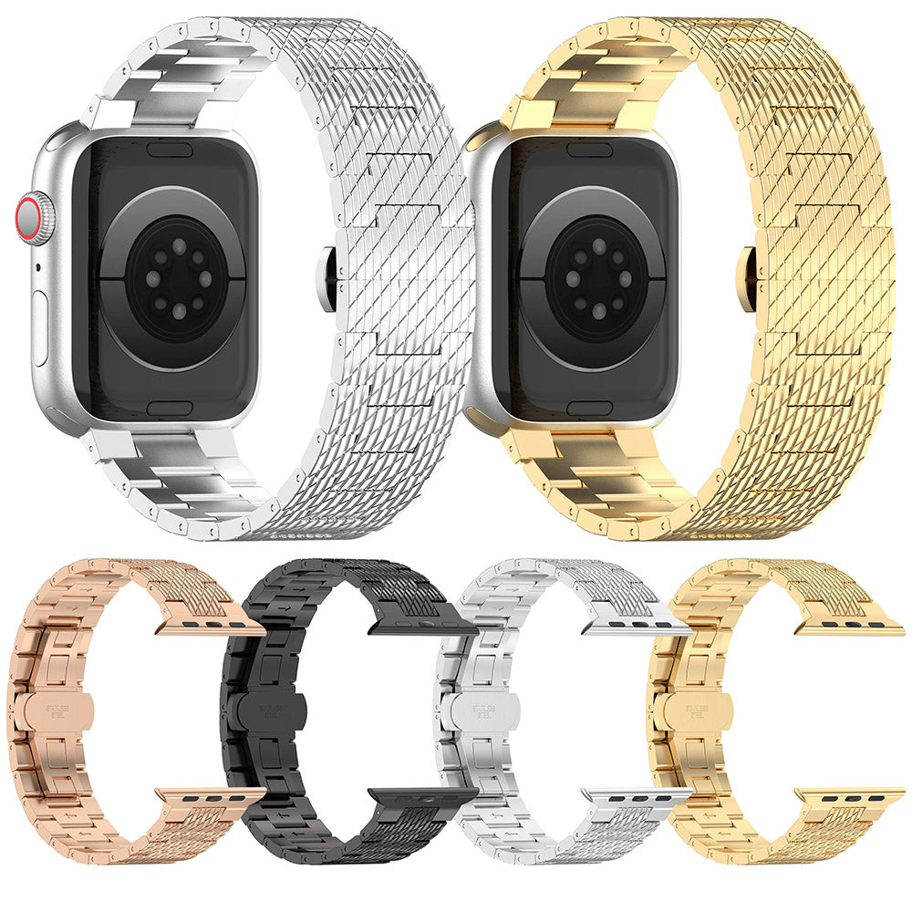Techsuit W052 rem för Apple Watch 49mm / 46mm / 45mm / 44mm / 42mm Series, Guld