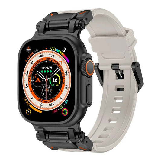 Techsuit W064 rem för Apple Watch 49mm / 46mm / 45mm / 44mm / 42mm Series, Svart Grå
