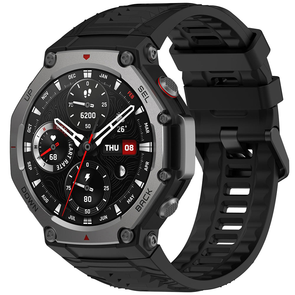 Techsuit W067 rem för Amazfit T-Rex 3, Svart