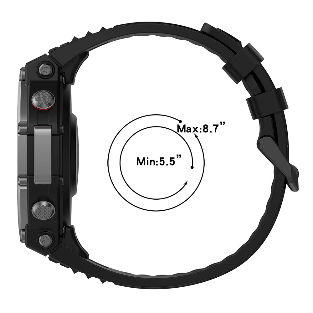 Techsuit W067 rem för Amazfit T-Rex 3, Svart