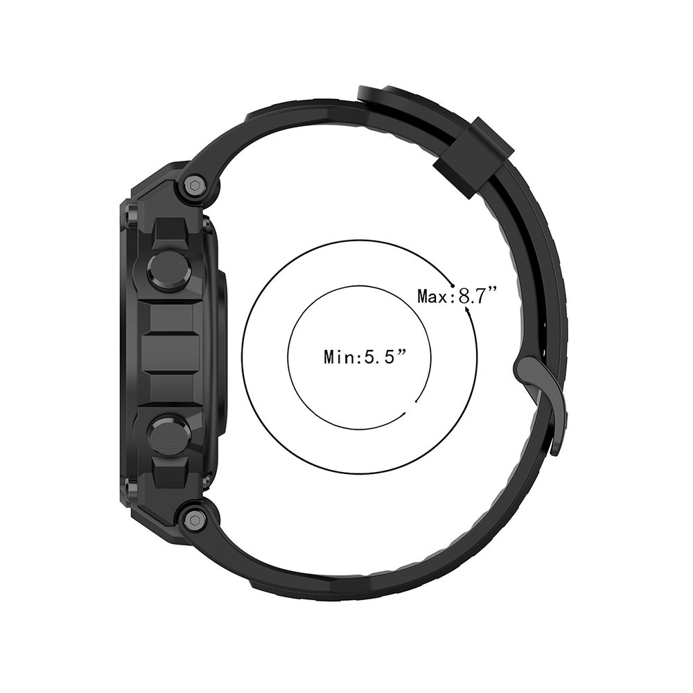Techsuit W067 rem för Amazfit T-Rex Pro / T-Rex, Svart
