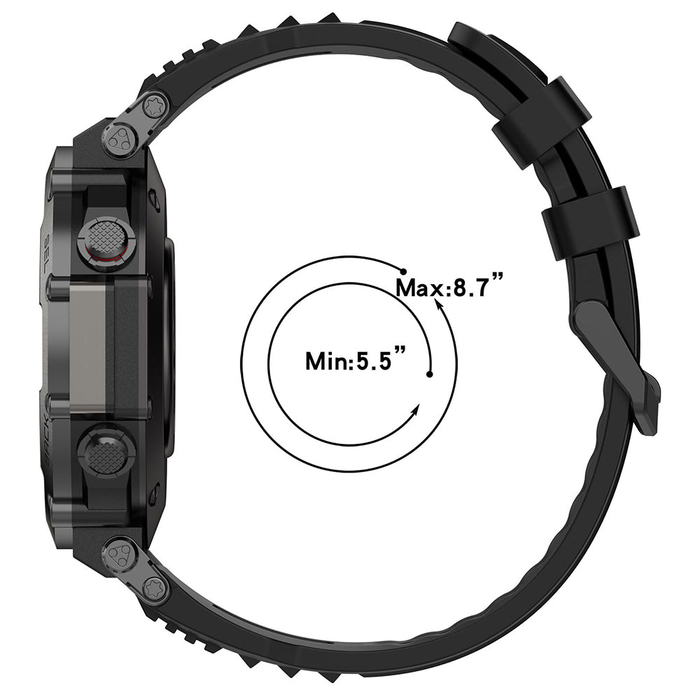 Techsuit W067 rem för Amazfit T-Rex Ultra, Grå