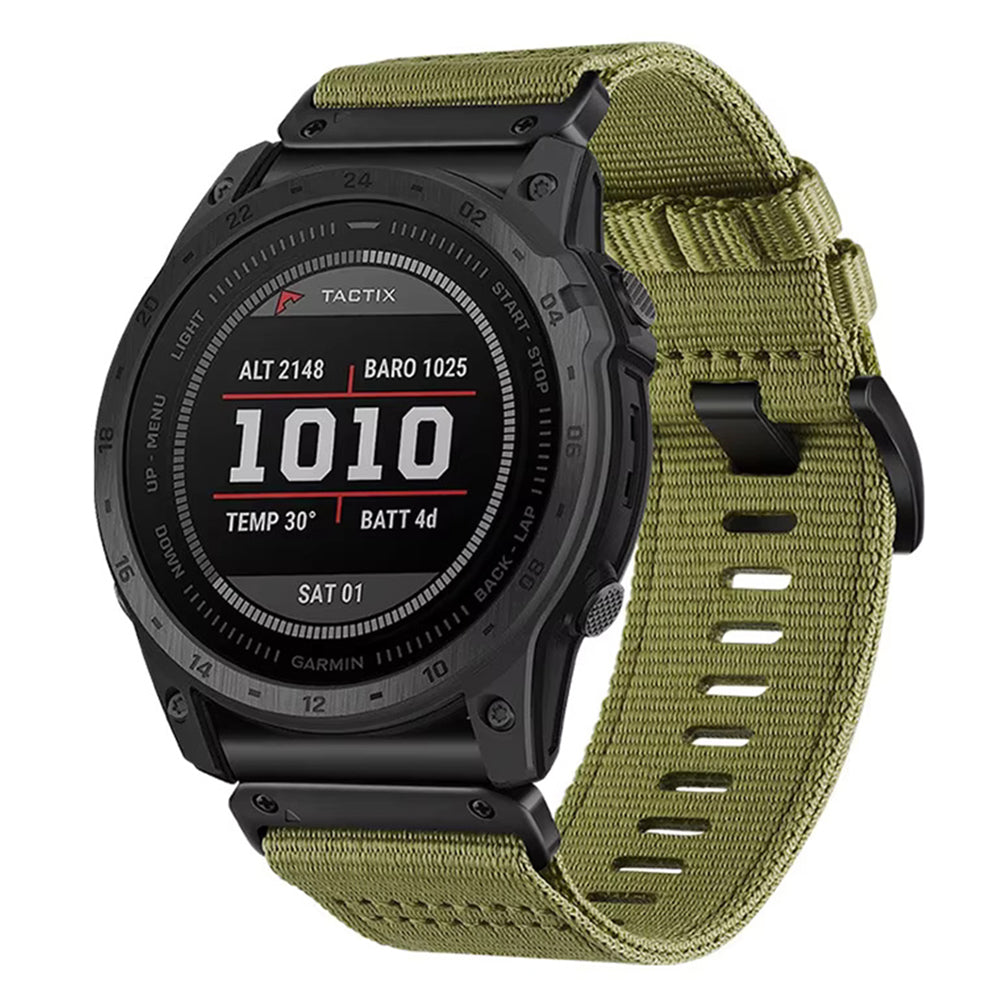 Techsuit W070 rem för Garmin Instinct / Approach / Fenix Watch Series, 20mm, Grön