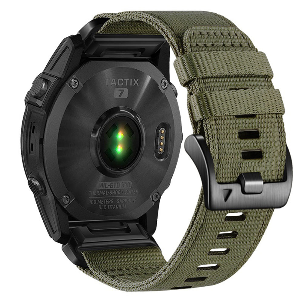 Techsuit W070 rem för Garmin Watch Fenix Series, 26mm, Mörkgrön