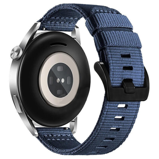 Techsuit W070 klockarmband för Samsung Galaxy Watch / Huawei Watch Series, 22mm, Marinblå