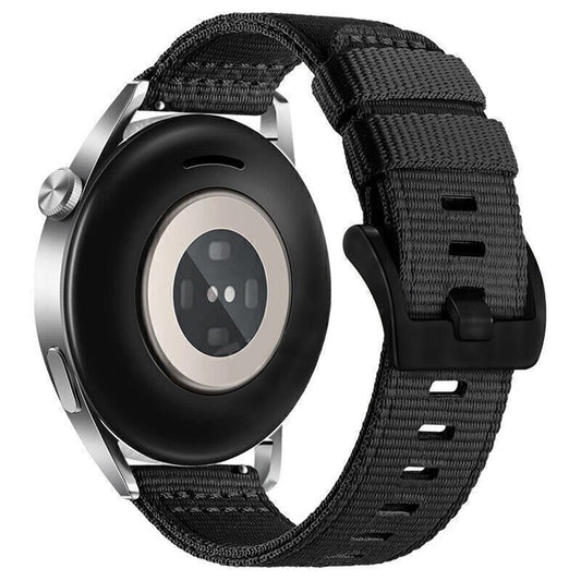 Techsuit W070 klockarmband för Samsung Galaxy Watch / Huawei Watch Series, 22mm, Svart