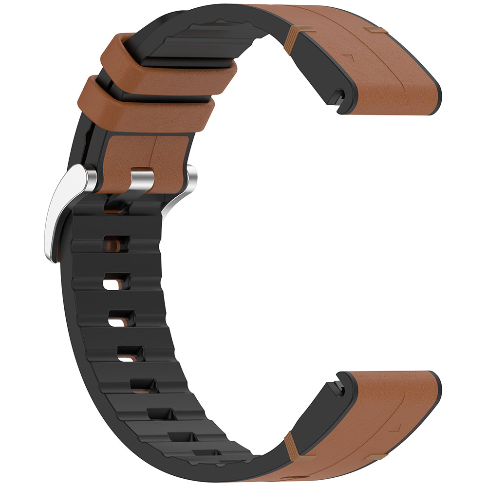 Techsuit W071 rem för Garmin Watch Fenix / Forerunner Series, 22mm, Brun