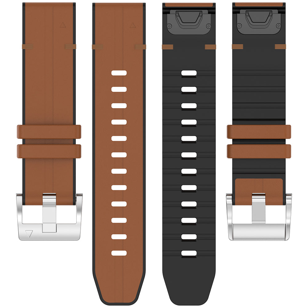 Techsuit W071 rem för Garmin Watch Fenix / Forerunner Series, 22mm, Brun