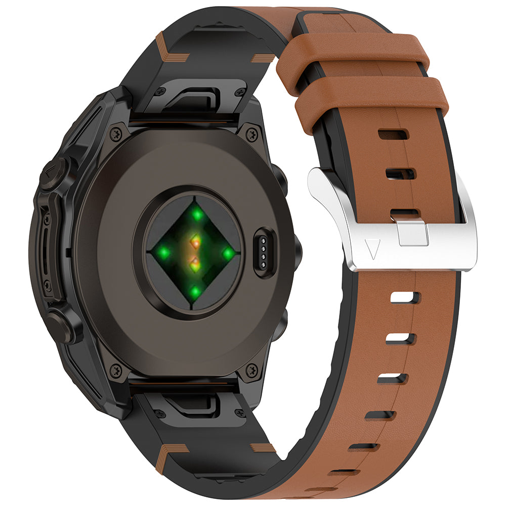 Techsuit W071 rem för Garmin Watch Fenix / Forerunner Series, 22mm, Brun
