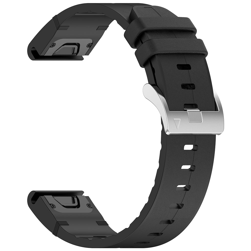 Techsuit W071 rem för Garmin Watch Fenix / Forerunner Series, 22mm, Svart