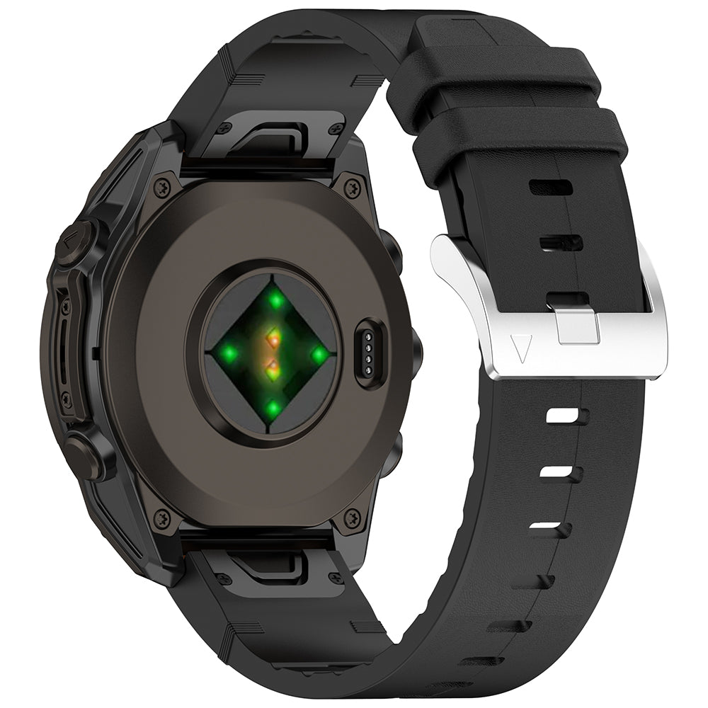 Techsuit W071 rem för Garmin Watch Fenix / Forerunner Series, 22mm, Svart