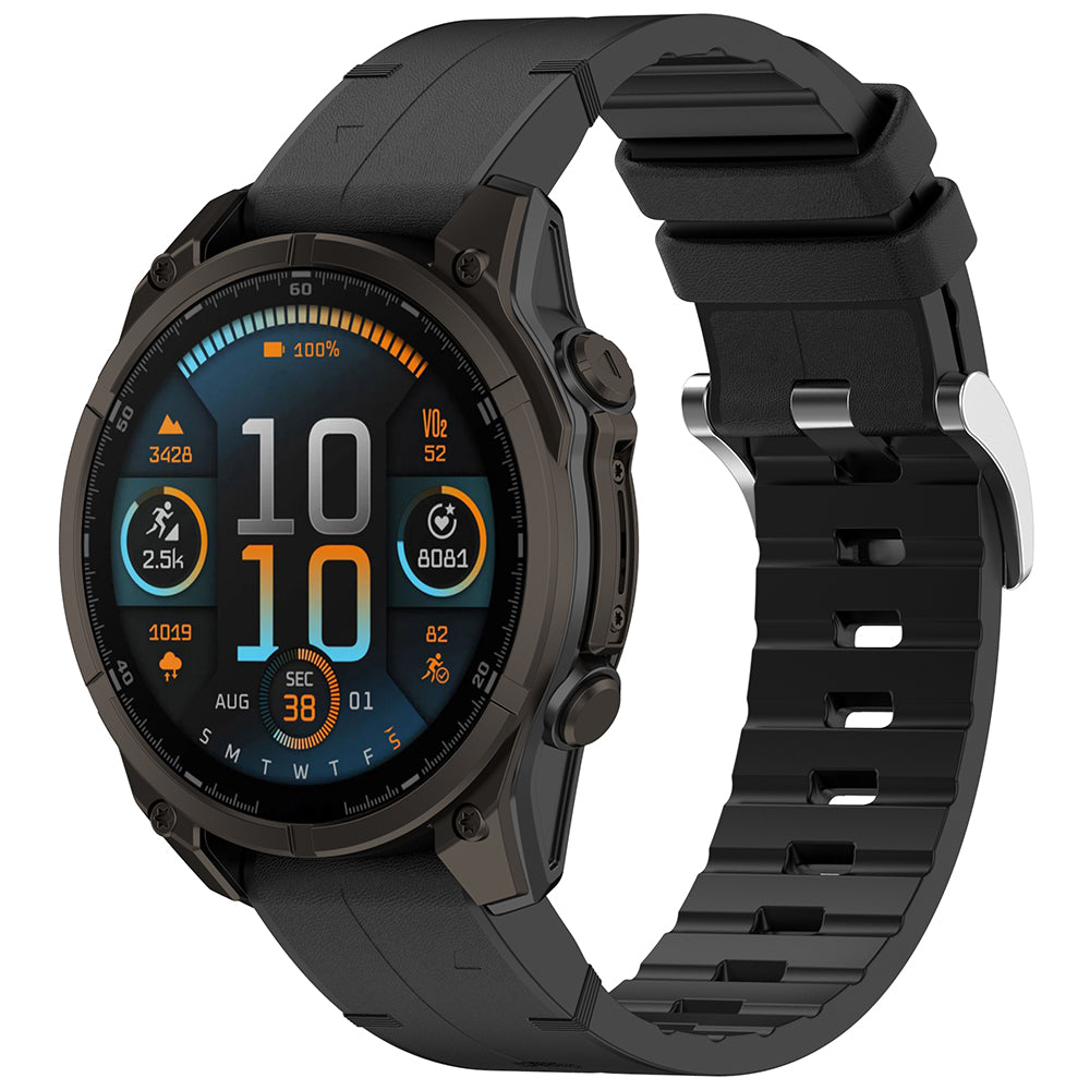 Techsuit W071 rem för Garmin Watch Fenix Series, 26mm, Svart
