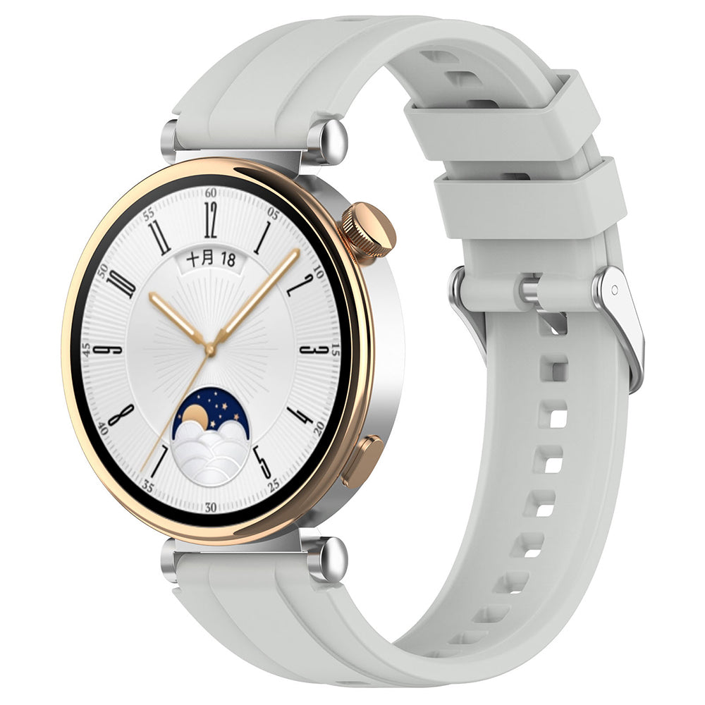Techsuit W075 rem för Huawei Watch / Garmin Watch Series, 18mm, Grå