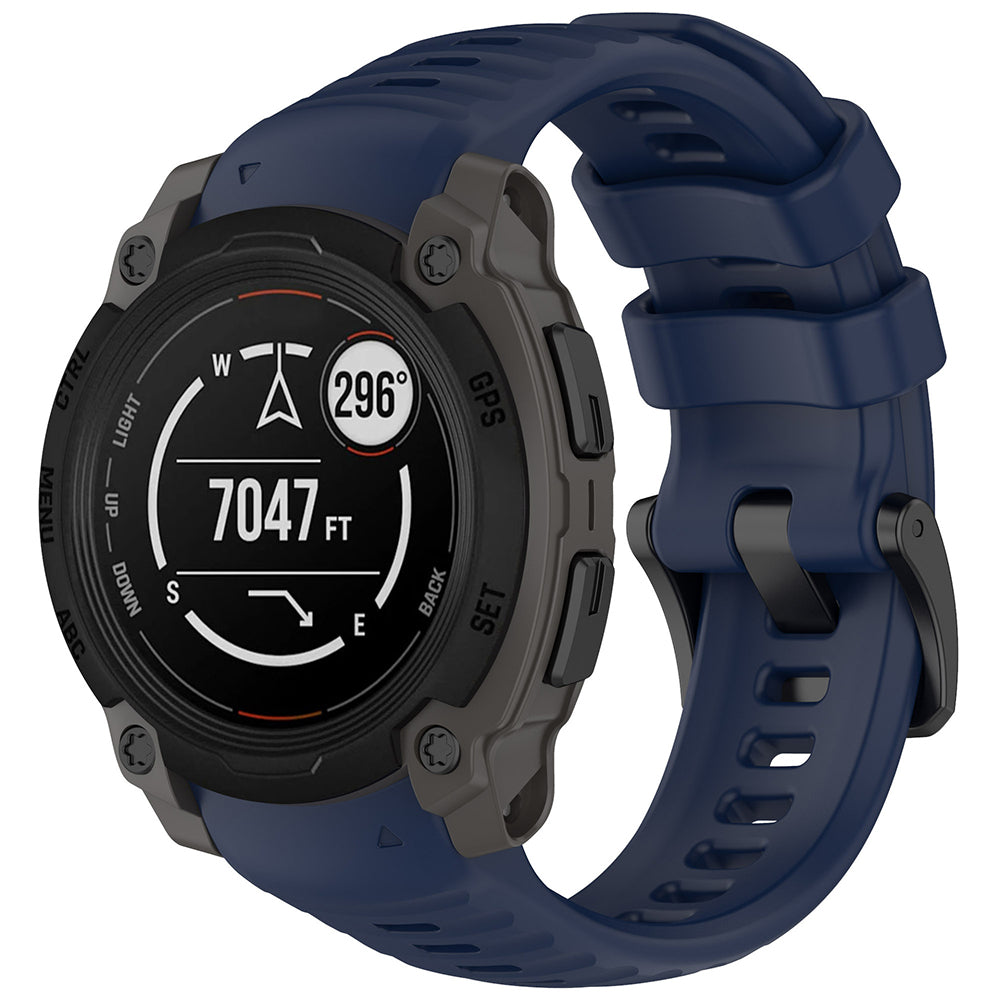 Techsuit W076 rem för Garmin Instinct E 45mm, Mörkblå