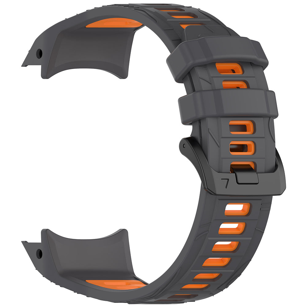 Techsuit W077 rem för Garmin Instinct 3 45mm Solar / Instinct 3 45mm, Grå Orange
