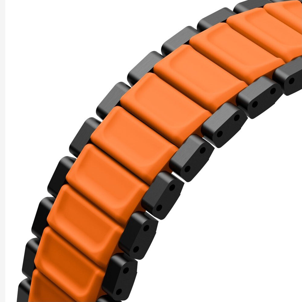 UNIQ Strova Flex-armband för Apple Watch 49mm / 46mm / 45mm / 44mm / 42mm-serien, Svart Orange