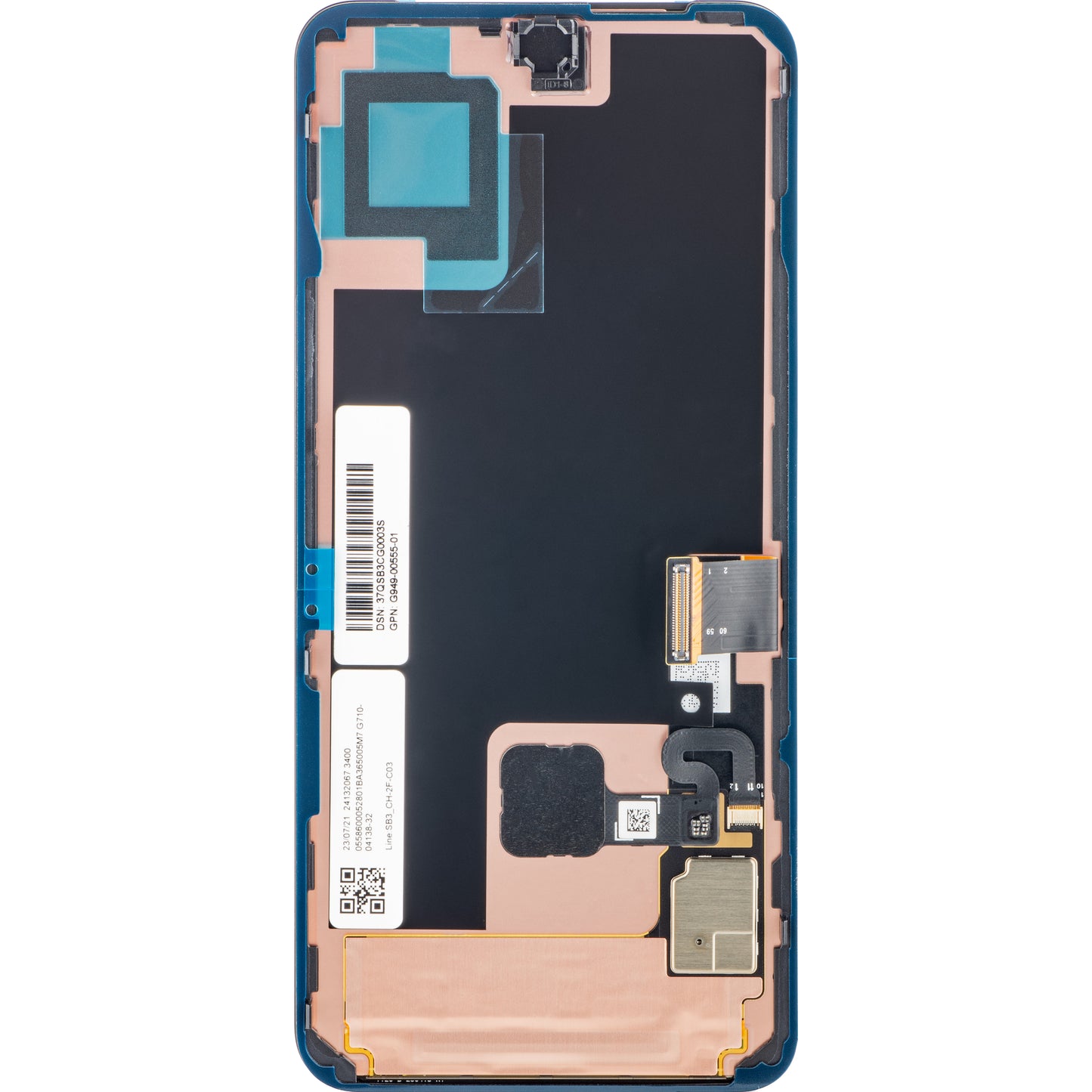 Google Pixel 8 Pekskärm, med ram, Svart (Obsidian), Service Pack G949-00555-01
