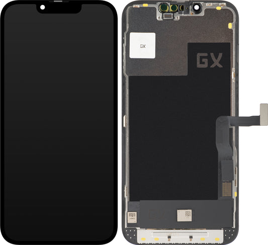 Pekskärm Display GX för Apple iPhone 13 Pro, med ram, OLED IC Movable Version, Svart