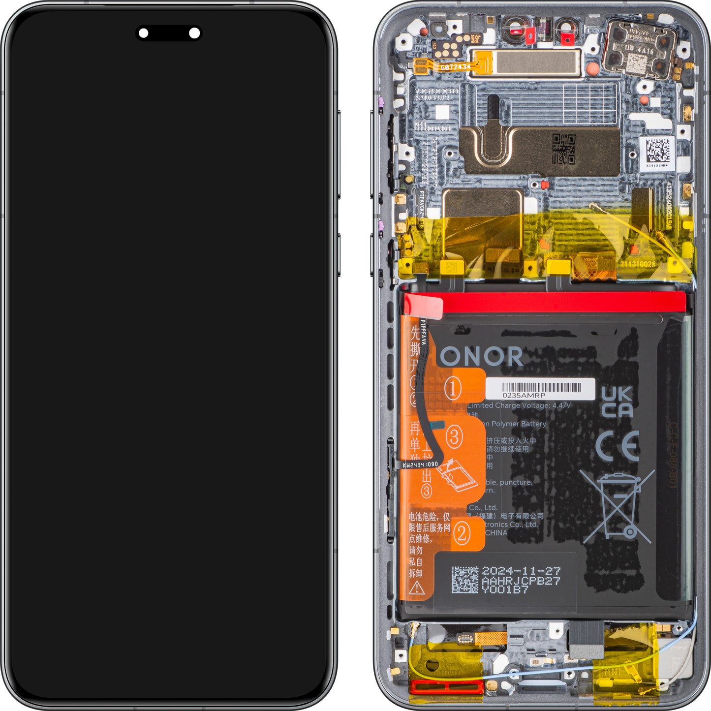 Display med Touchscreen Honor Magic7 Pro, med Ram och Batteri, Svart, Service Pack 0235AMRM