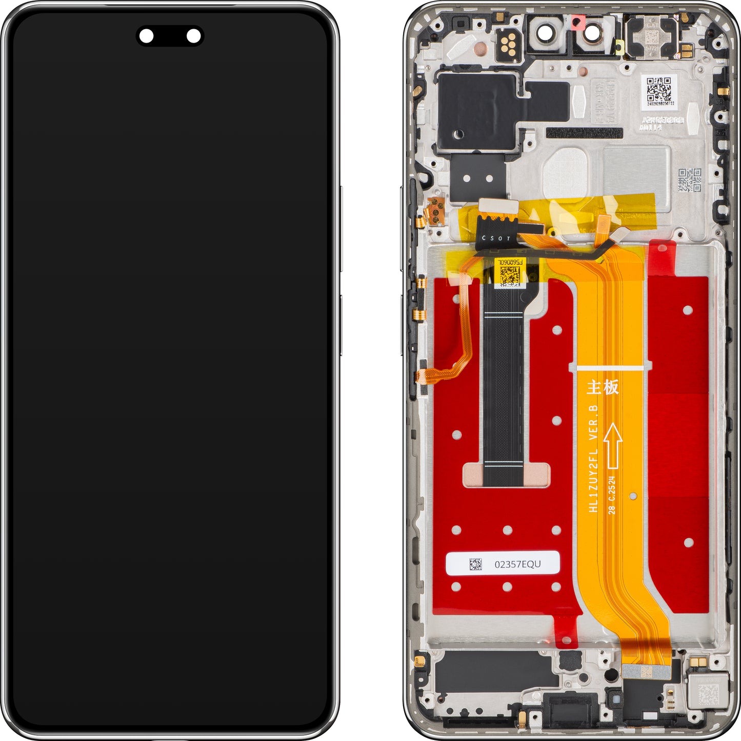 Huawei nova 14 Pro Display with Touchscreen, Frame, White, Service Pack 02357EQU