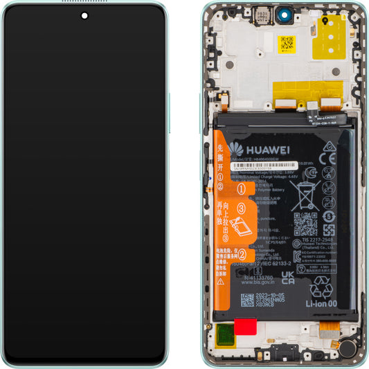 Pekskärm Huawei nova 11i, med ram och batteri, Mintgrön, Service Pack 02355PFM