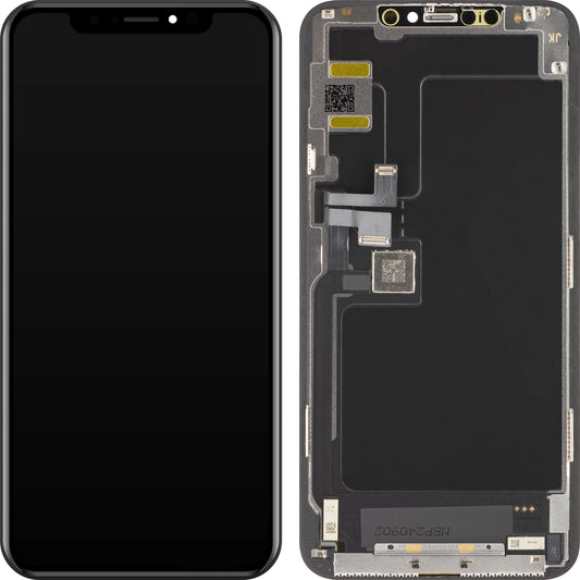 Pekskärm Display JK för Apple iPhone 11 Pro Max, med ram, OLED-version, svart