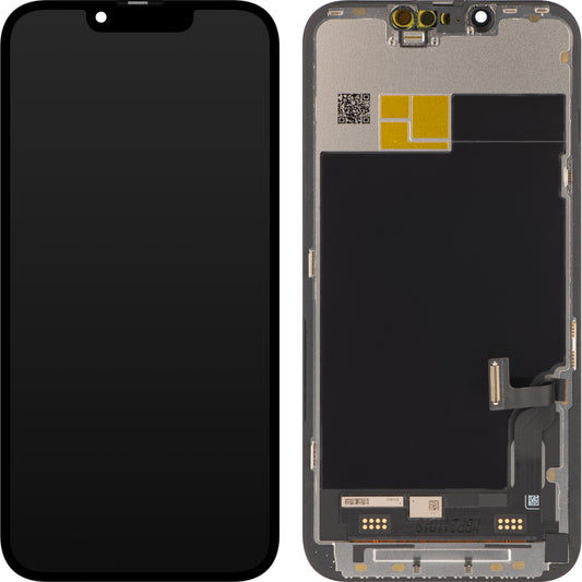 JK Touchscreen Display för Apple iPhone 13, med ram, OLED IC Movable Version, Svart