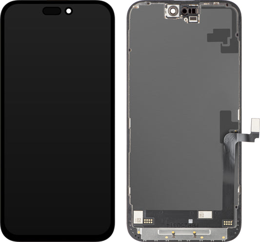 Display med Touchscreen JK för Apple iPhone 16 Plus, med Ram, LCD In-Cell IC Movable-version, Svart