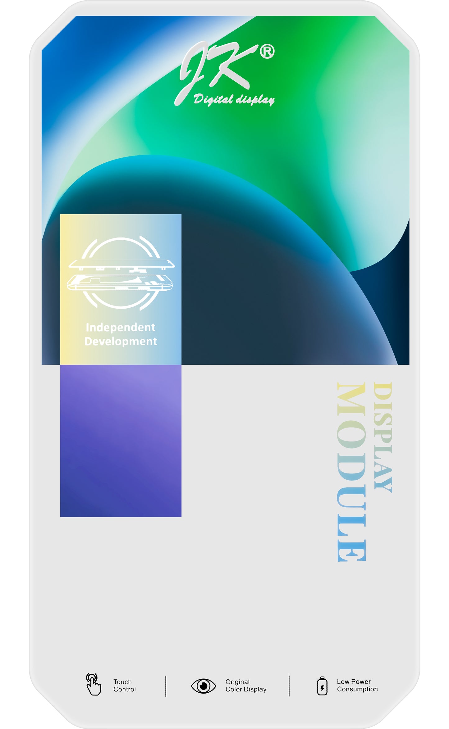 JK Touchscreen Display för Apple iPhone 15, med ram, In-Cell LCD-version, svart