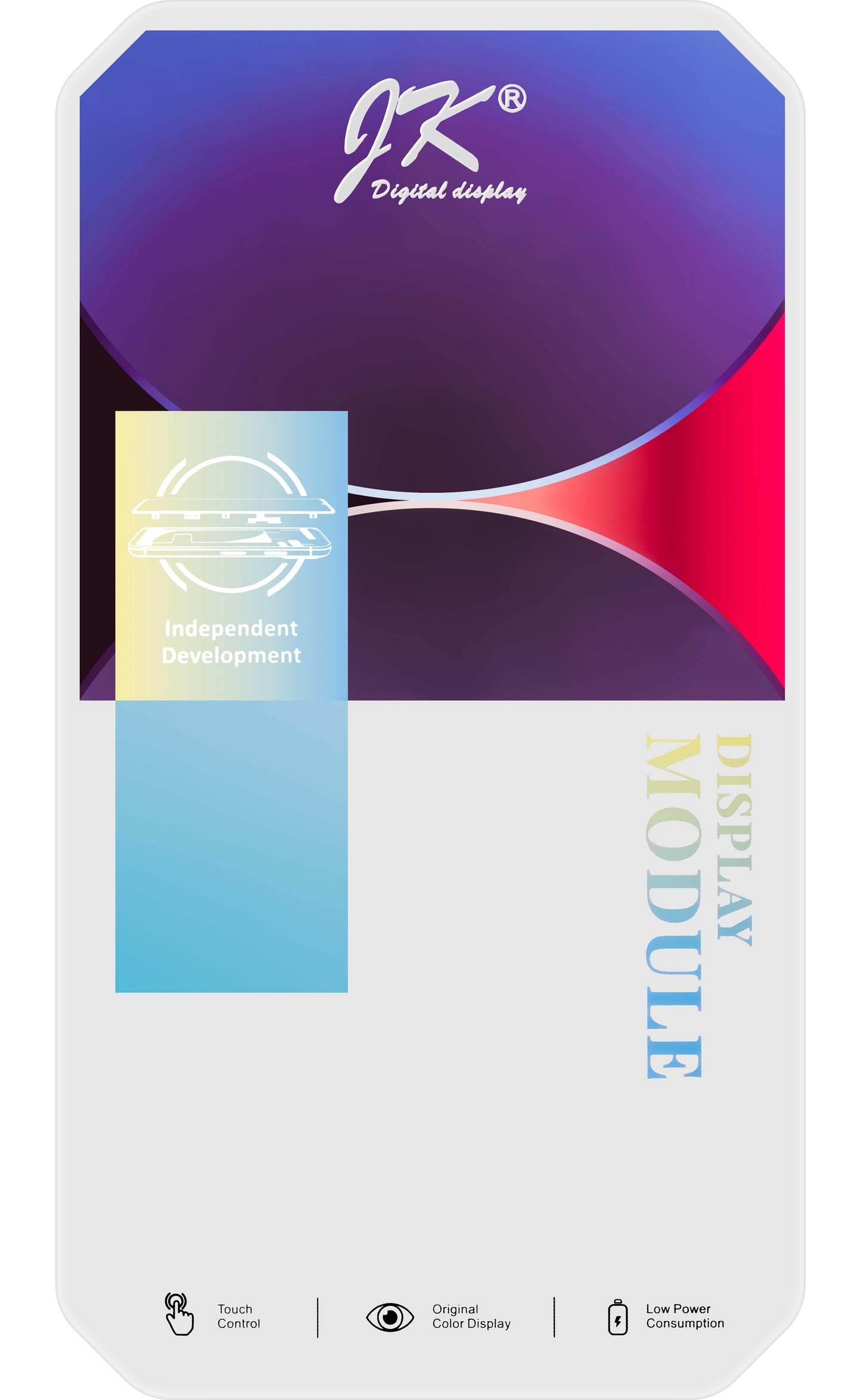 Pekskärmsdisplay JK för Apple iPhone 14 Plus, med ram, In-Cell LCD-version, svart