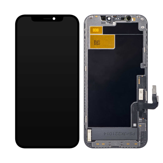 JK Touchscreen Display för Apple iPhone 12 / 12 Pro, med ram, In-Cell LCD-version, svart