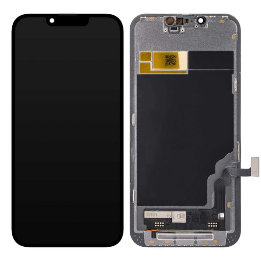 Pekskärmsdisplay JK för Apple iPhone 13, med ram, In-Cell LCD-version, svart