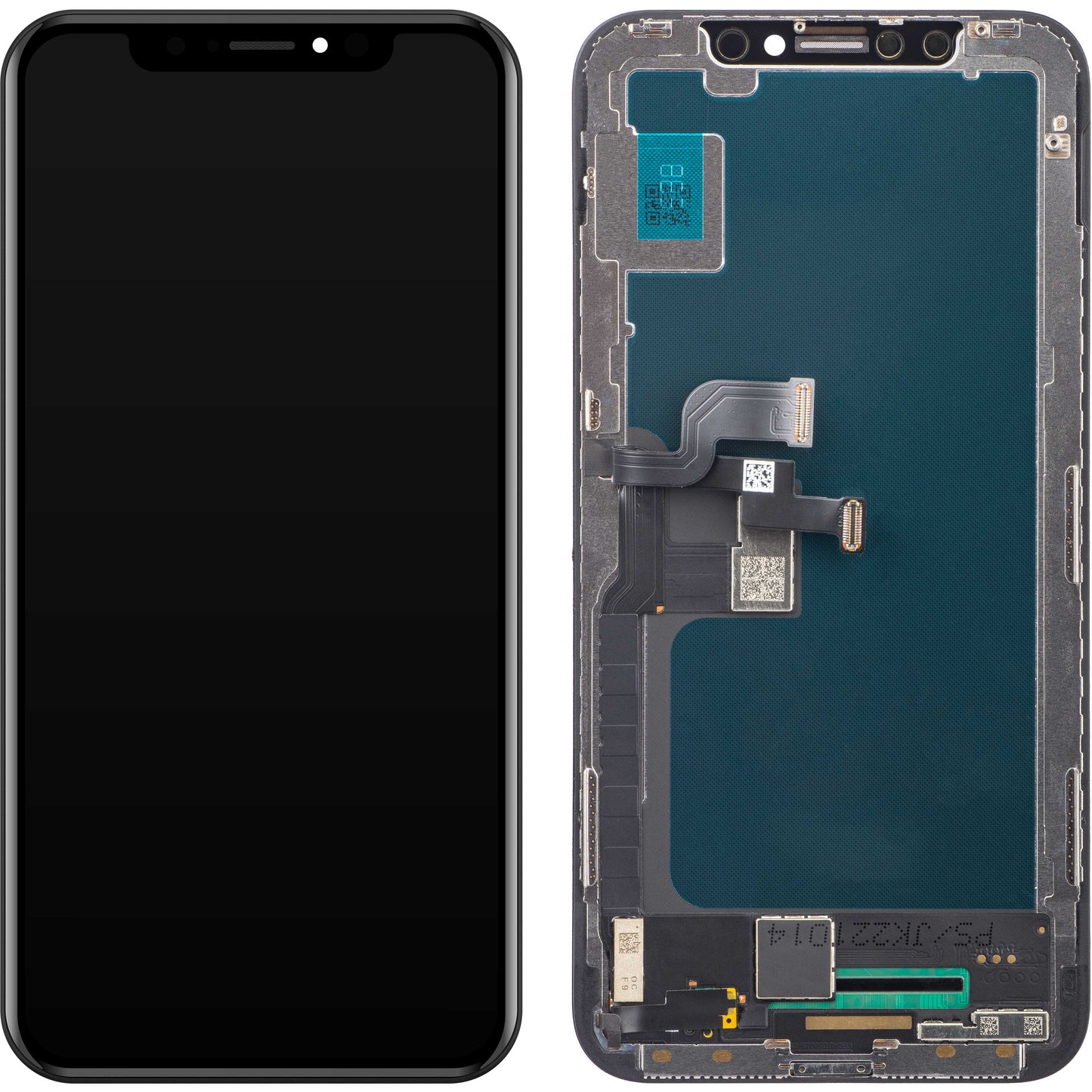JK Touchscreen Display för Apple iPhone X, med ram, In-Cell LCD-version, svart