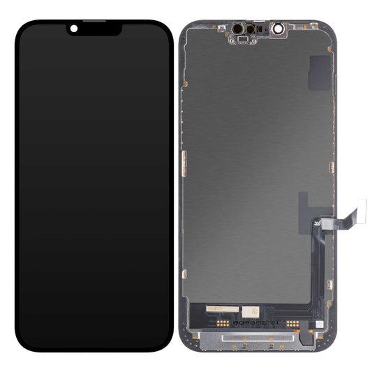 Pekskärmsdisplay JK för Apple iPhone 14 Plus, med ram, In-Cell LCD-version, svart
