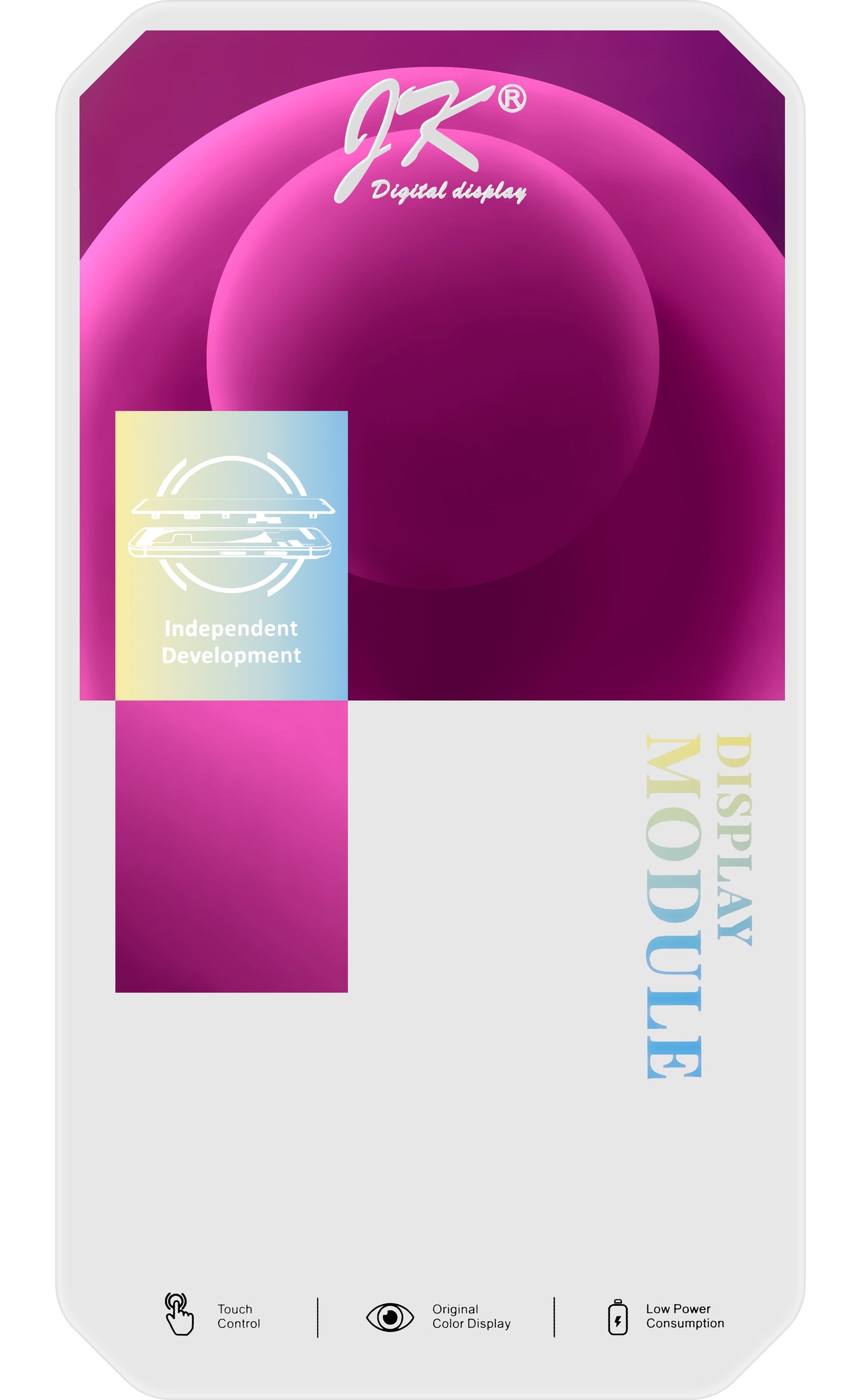 JK Touchscreen Display för Apple iPhone 12 mini, med ram, In-Cell LCD-version, svart