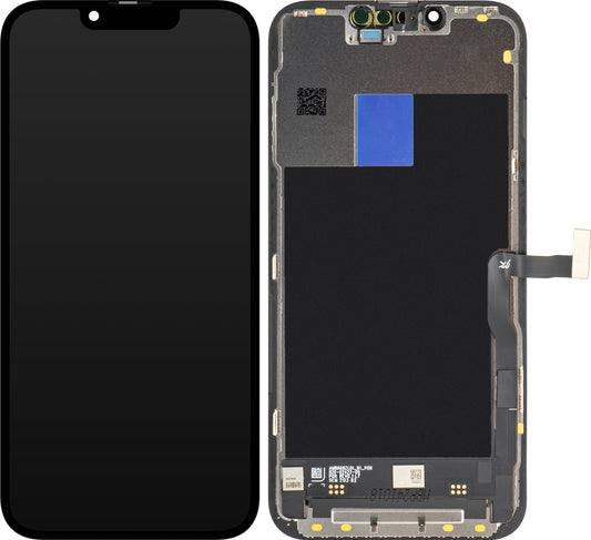 JK Touchscreen Display för Apple iPhone 13 Pro, med ram, LCD In-Cell IC Flyttbar, Svart