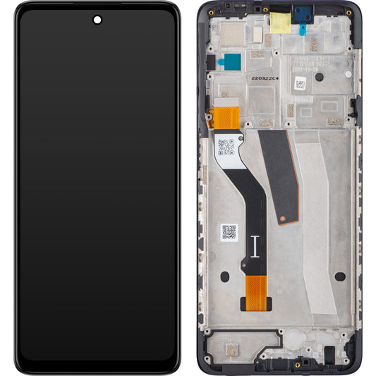 Motorola Moto Moto G51 5G pekskärm, med ram, svart, Service Pack 5D68C20028