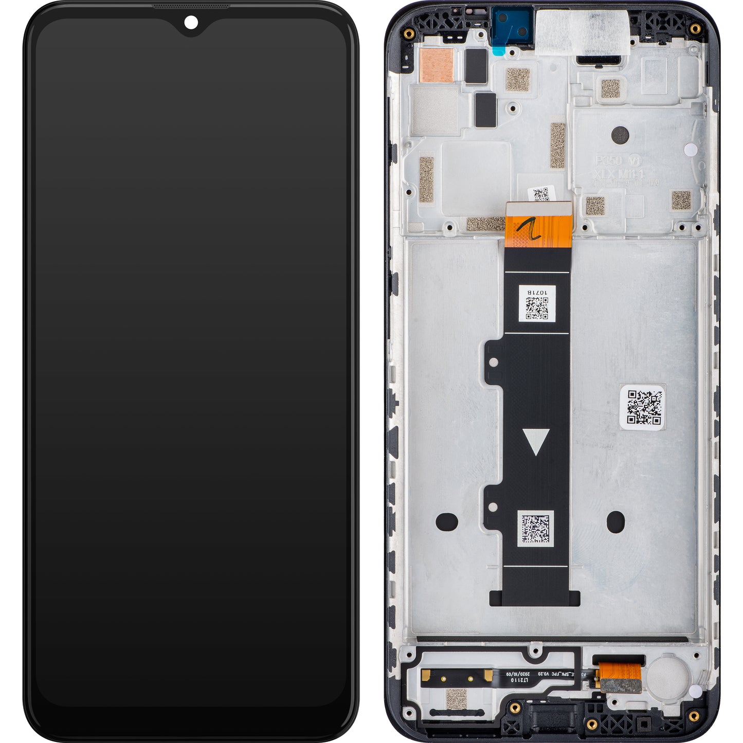Motorola Moto G10 Touchscreen Display med pekskärm, med ram, svart, Service Pack 5D18C18090