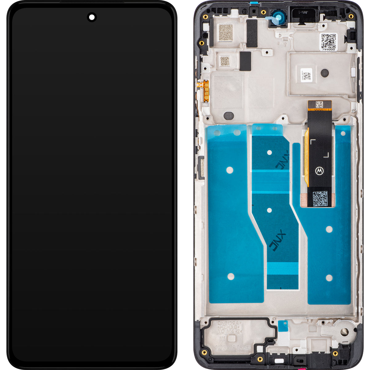 Motorola Moto Moto G52 Pekskärm, med ram, svart, Service Pack 5D68C20495