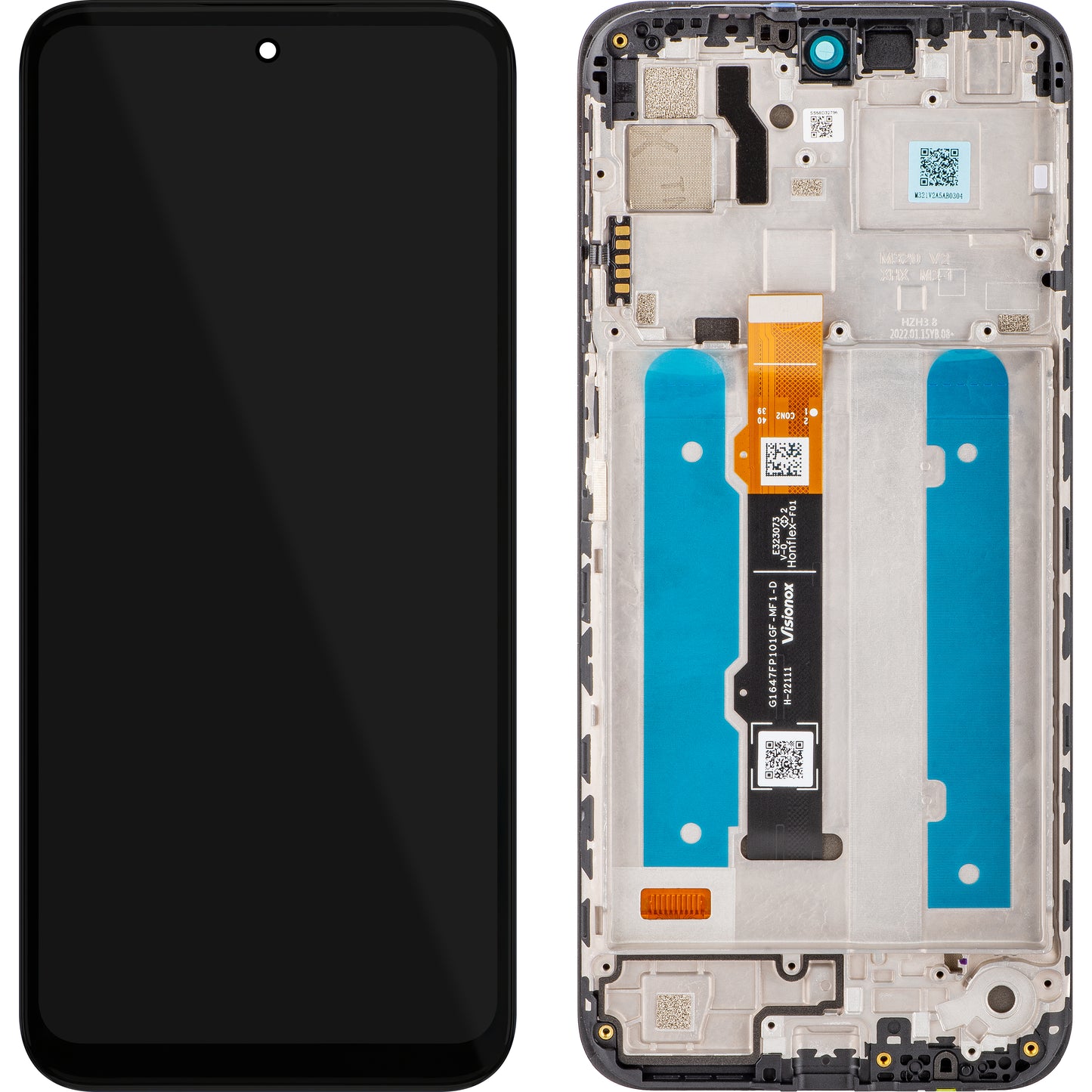 Pekskärm Motorola Moto G31 (XT2173-3), med ram, svart, Service Pack 5D68C19989