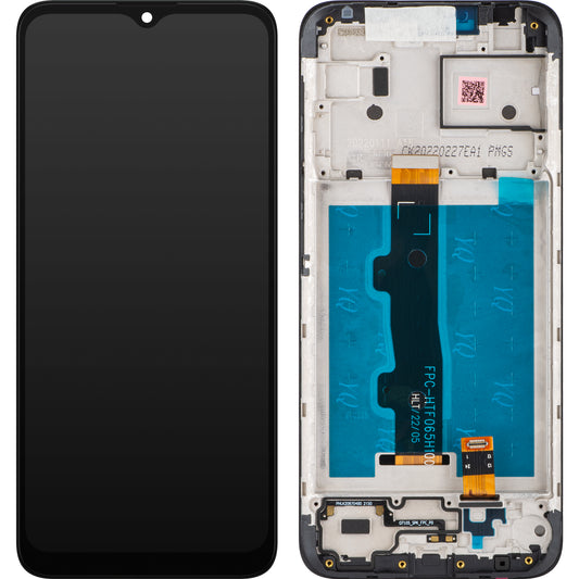 Motorola Moto Moto E7i Power / E7 Power Pekskärm, med ram, Svart, Service Pack 5D68C18235