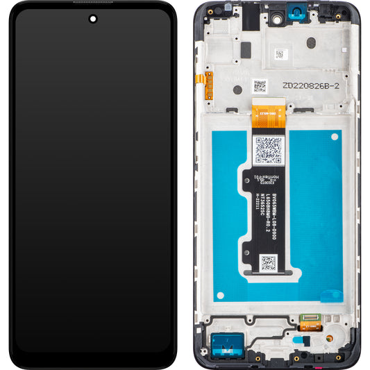 Motorola Moto E40 / E30 Pekskärm med ram, Svart, Service Pack 5D68C19697