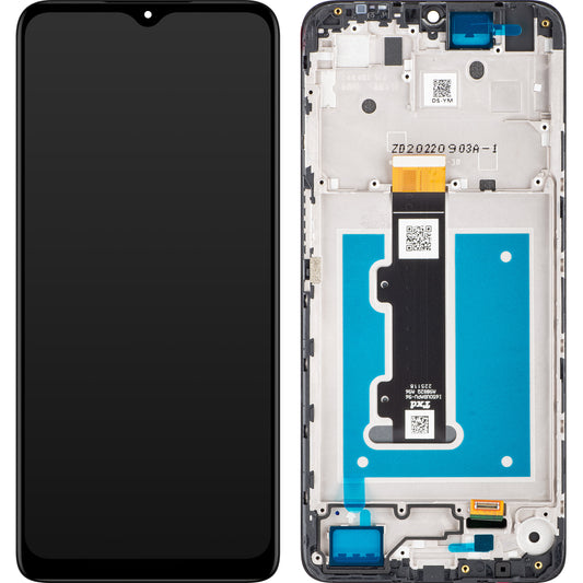 Pekskärm Motorola Moto E22i / E22, med ram, svart, Service Pack 5D68C21594