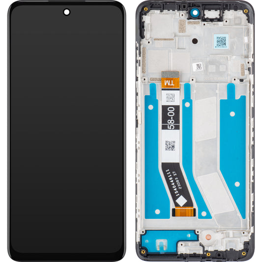 Motorola Moto G73 Pekskärm med ram, Svart, Service Pack 5D68C22272