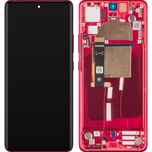 Pekskärm Motorola Edge 30 Fusion, med ram, röd (Viva Magenta), Service Pack 5D68C22034