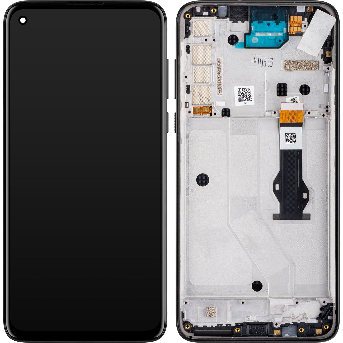 Motorola Moto G8 Power pekskärm, med ram, rökig svart, Service Pack 5D68C16142
