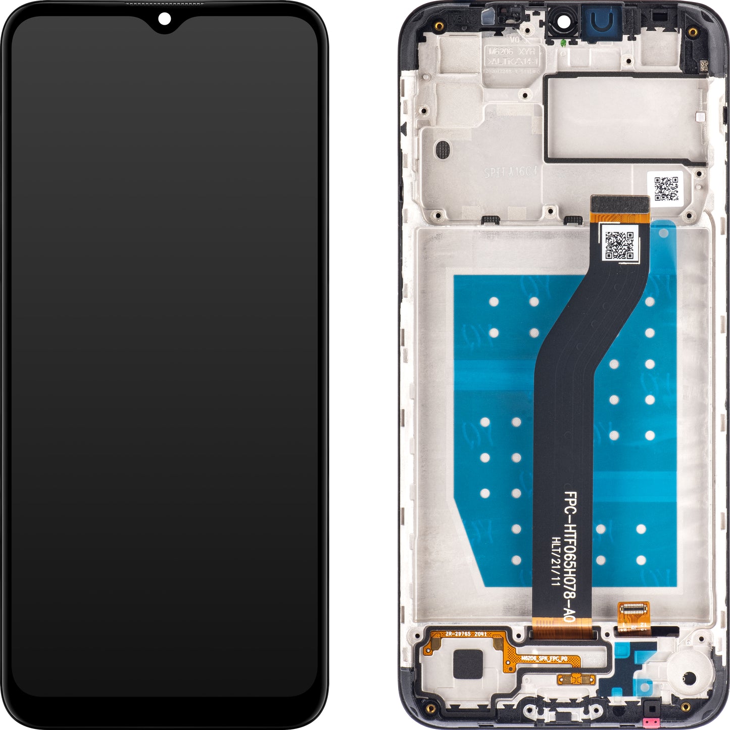 Pekskärm Motorola Moto G8 Power Lite, med ram, svart, Service Pack 5D68C18031SS