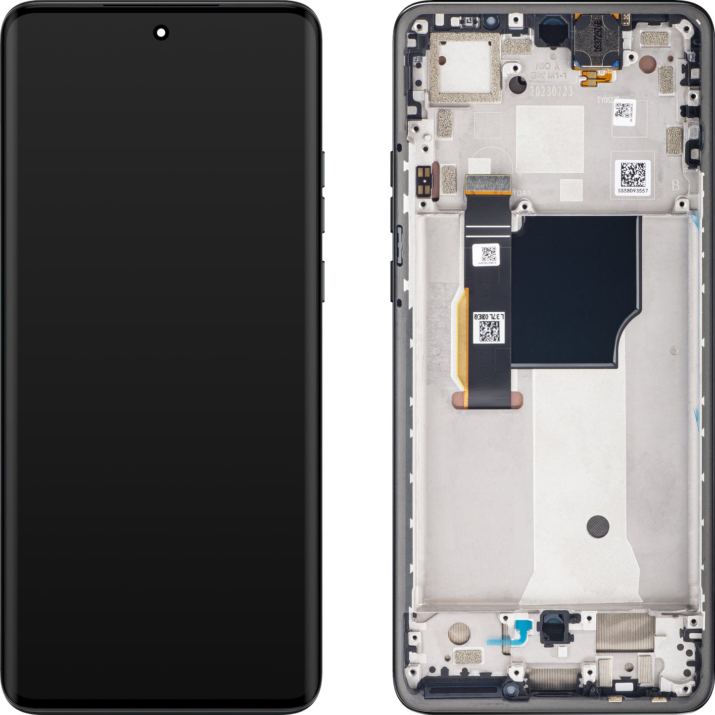 Pekskärm Motorola Edge 40 Neo, med ram, L3-version, svart, Service Pack 5D68C23158