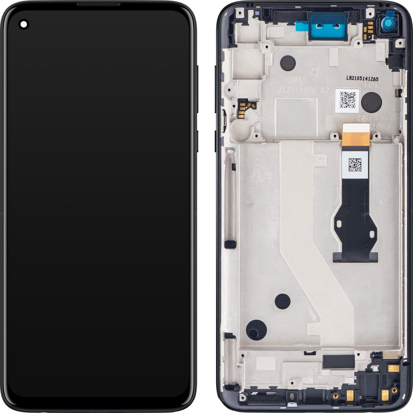 Touchscreen display Motorola Moto G Stylus 4G, with Frame, Black (Mystic indigo), Service Pack 5D68C16275